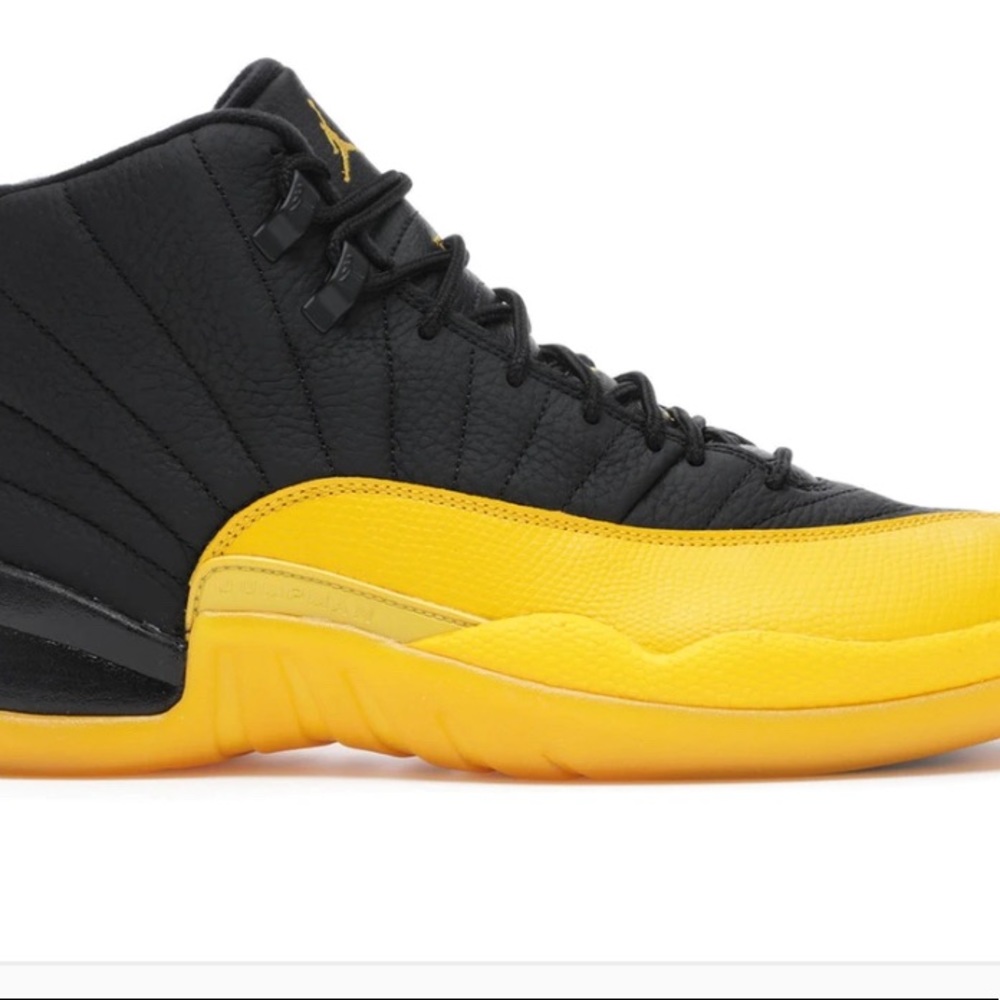 Jordan retro 12 black university gold